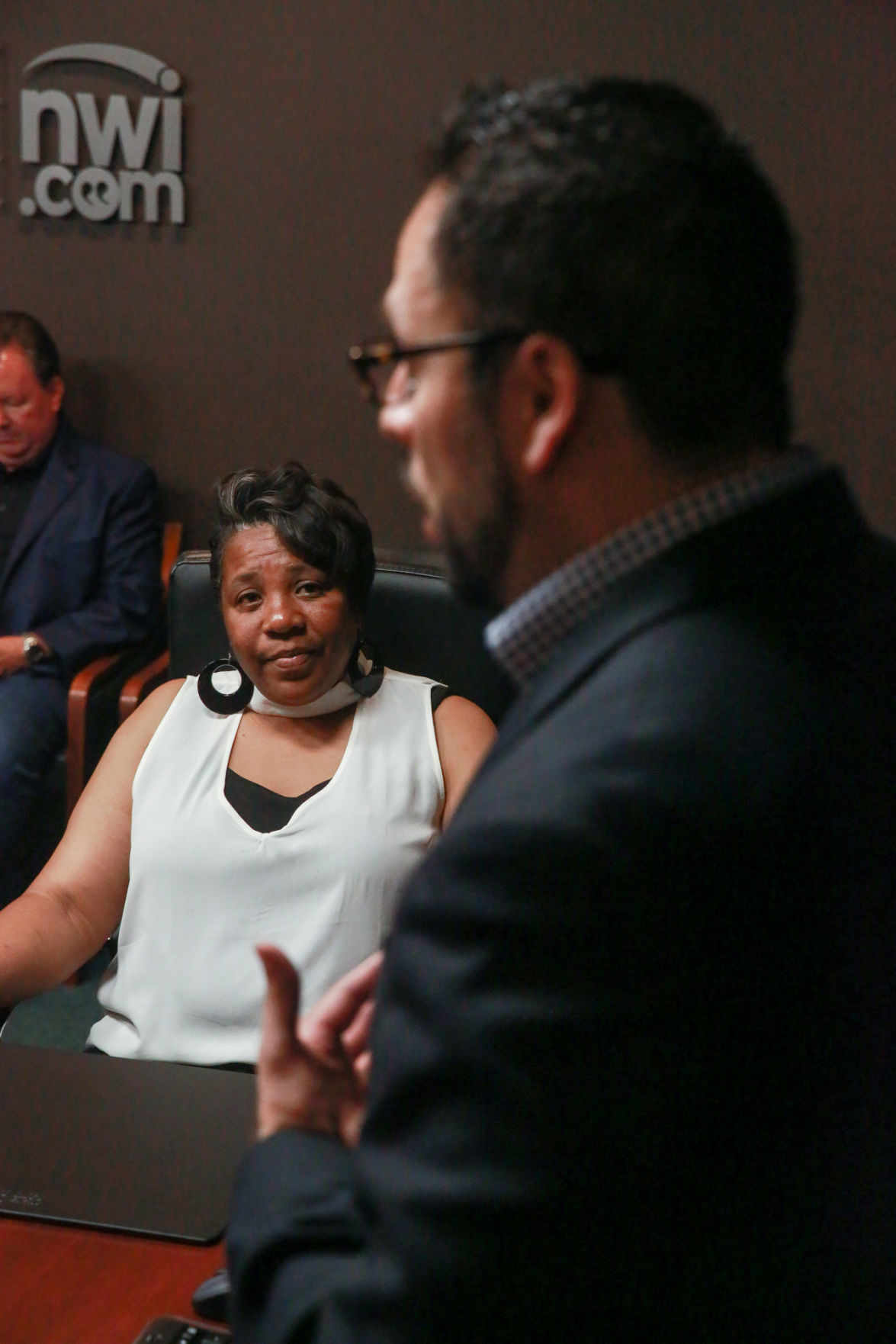 Presentation of new Chevy to Times/Chevy contest winner Lolita Whitehead